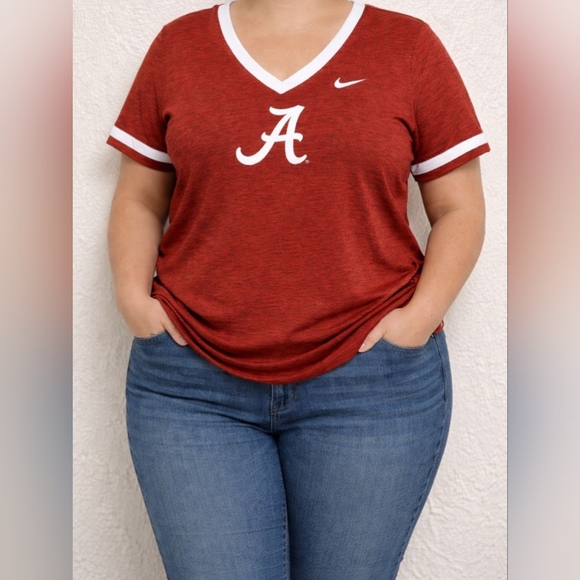 Nike Alabama Crimson Tide V- Neck Tee - Picture 1 of 6